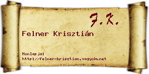 Felner Krisztián névjegykártya